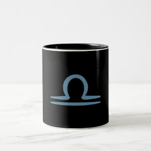 Caneca De Café Em Dois Tons LIBRA Zodíaco Setembro Outubro Aniversário Astrolo