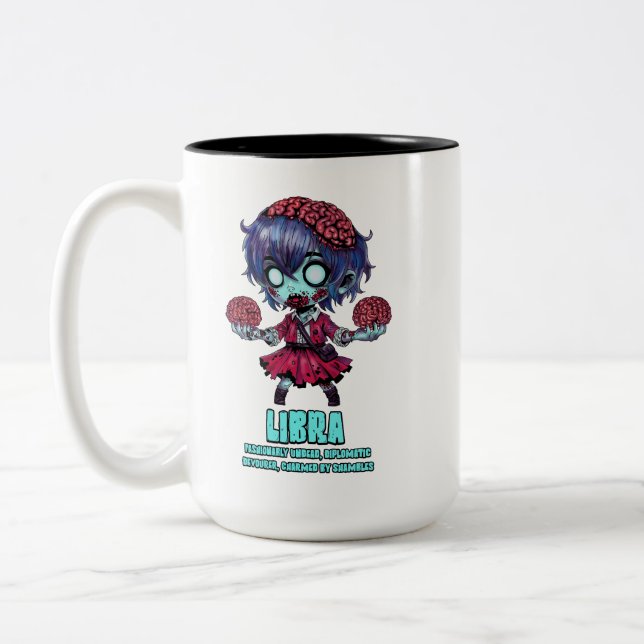 Caneca De Café Em Dois Tons Libra Zombie (Esquerda)