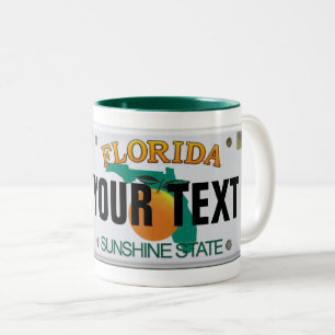 Caneca De Café Em Dois Tons Licença de Flórida Mug