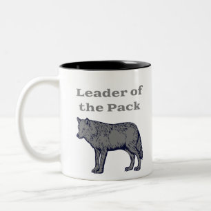 Caneca De Café Em Dois Tons Líder do Lobo de Pack