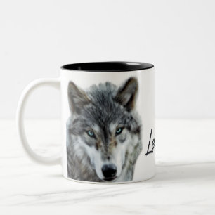Caneca De Café Em Dois Tons Líder do Tema do Pavial do Lobo Pack