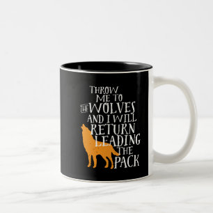 Caneca De Café Em Dois Tons Líderes fortes das citações inspiradas da