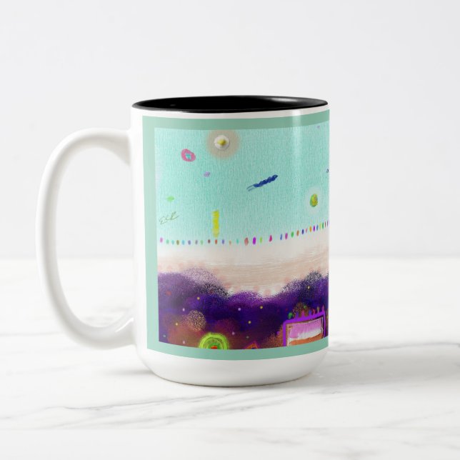 Caneca De Café Em Dois Tons Life Aboard Another Planet Mug (Esquerda)
