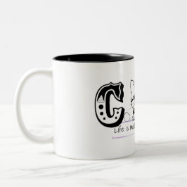 Caneca De Café Em Dois Tons "Life Is Much Better With My Cat – Cute Cat Design