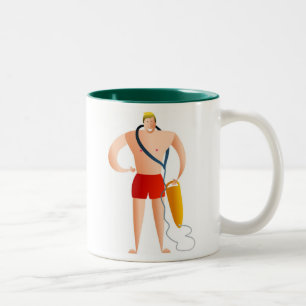 Caneca De Café Em Dois Tons Lifeguard