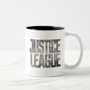 Caneca De Café Em Dois Tons Liga da Justiça  Logotipo Metálico da Liga da Ju