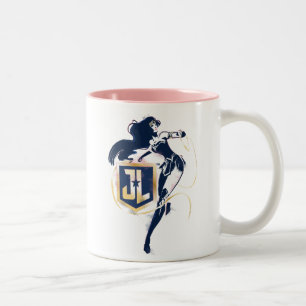 Caneca De Café Em Dois Tons Liga da Justiça  Pop de Ícone de Mulher Maravilh