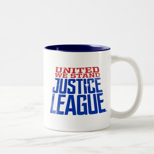Caneca De Café Em Dois Tons Liga da Justiça | United We Stand Graphic (Direita)