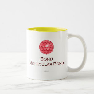 Caneca De Café Em Dois Tons Ligação. Ligação molecular