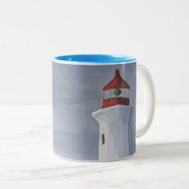 Caneca De Café Em Dois Tons Lighthouse blue iphone