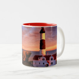 Caneca De Café Em Dois Tons Lighthouse sunrise mug
