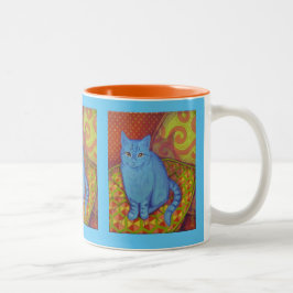 Caneca De Café Em Dois Tons LiI Blue Mug