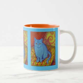 Caneca De Café Em Dois Tons LiI Blue Mug