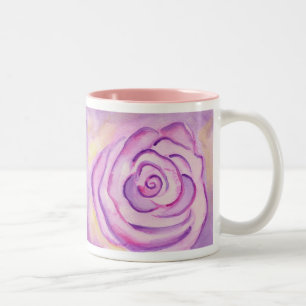 Caneca De Café Em Dois Tons Lilac Rosa Mug Grande Roxo