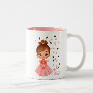 Caneca De Café Em Dois Tons Lilibet batizada de Peach Princess Gifts para Meni