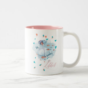 Caneca De Café Em Dois Tons Lilibet batizado de presentes de baleia mágica pa