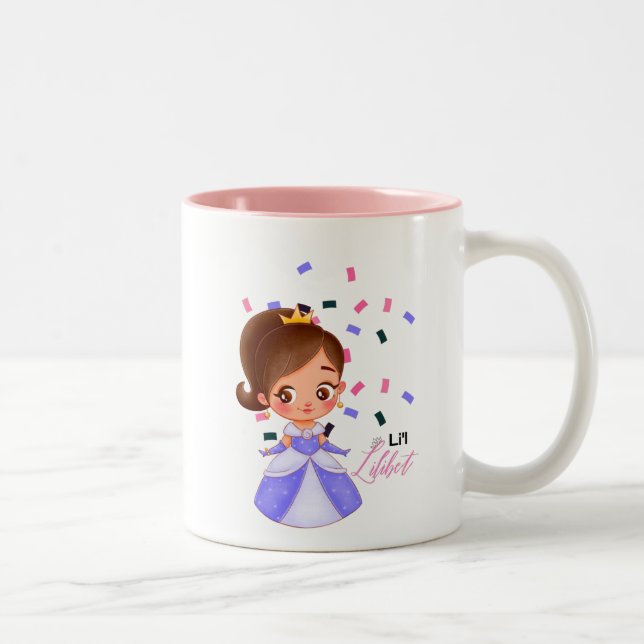Caneca De Café Em Dois Tons Lilibet batizado de Princesa Roxa Presente para Ra (Direita)