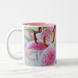 Caneca De Café Em Dois Tons Lillies bonito