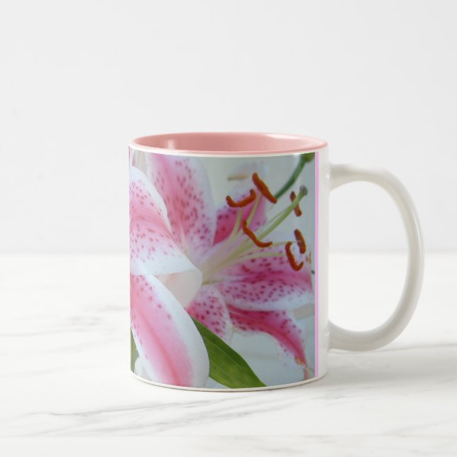 Caneca De Café Em Dois Tons Lillies bonito (Direita)