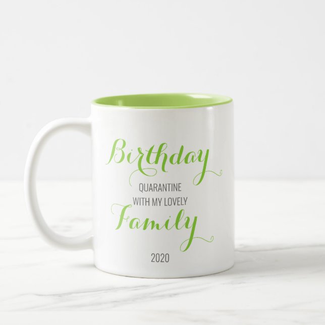 Caneca De Café Em Dois Tons Limão Quarantine Birthday Mug (Esquerda)
