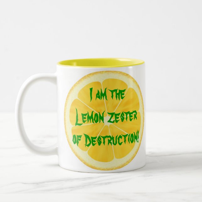 Caneca De Café Em Dois Tons Limão Zester da destruição! (Esquerda)