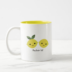 Caneca De Café Em Dois Tons Limões Engraçados