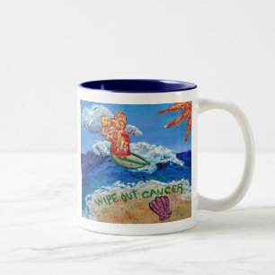 Caneca De Café Em Dois Tons Limpar Anjo Cancer