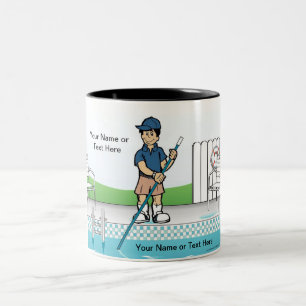 Caneca De Café Em Dois Tons Limpeza de Piscinas Personalizada - Masculino