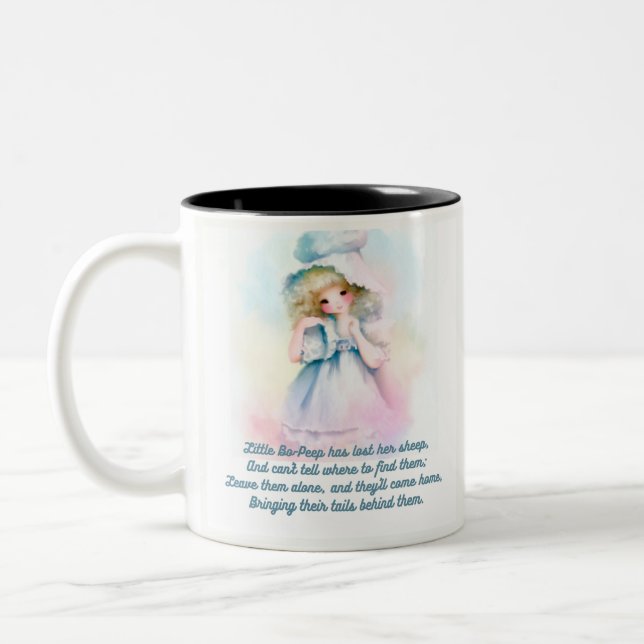 Caneca De Café Em Dois Tons Linda Bo-Peep fofa (Esquerda)