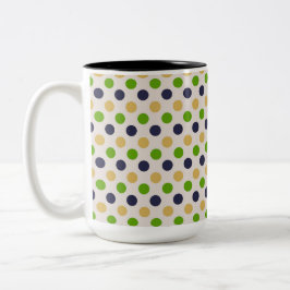 Caneca De Café Em Dois Tons Linda Bolinhas Patterno Mug