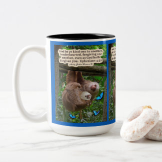 Caneca De Café Em Dois Tons Linda Escritura de Lama: Efesianos 4:32