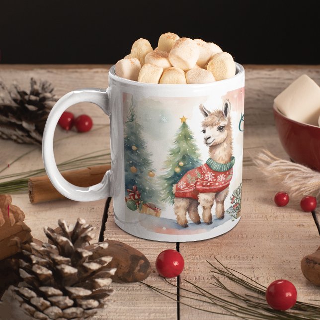 Caneca De Café Em Dois Tons Linda Mãe Personalizada Natal (Criador carregado)