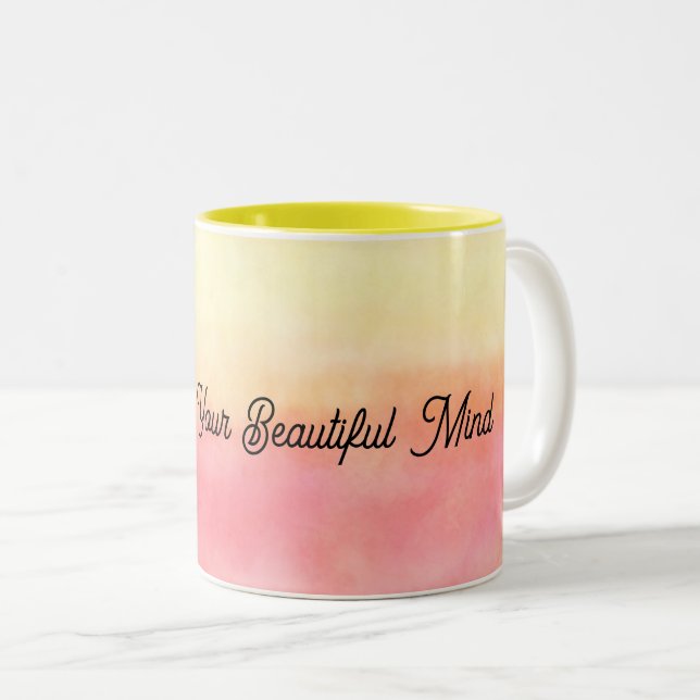 Caneca De Café Em Dois Tons Linda Mente Mug (Frente Esquerda)
