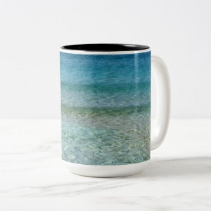 Caneca De Café Em Dois Tons Linda praia Sandy
