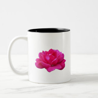 Caneca De Café Em Dois Tons linda rosa rosa única