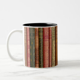 Caneca De Café Em Dois Tons Lindas Espinhas De Livros