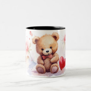 Caneca De Café Em Dois Tons lindo urso