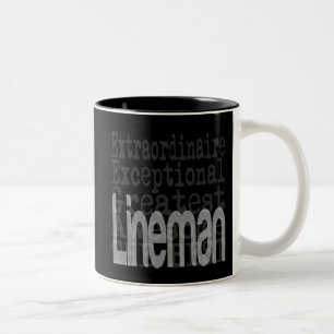 Caneca De Café Em Dois Tons Lineman Extraordinaire