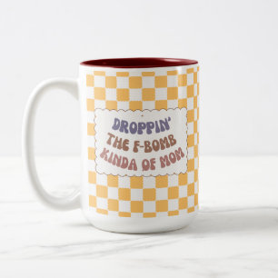 Caneca De Café Em Dois Tons Lingando A Bomba-F como a mãe