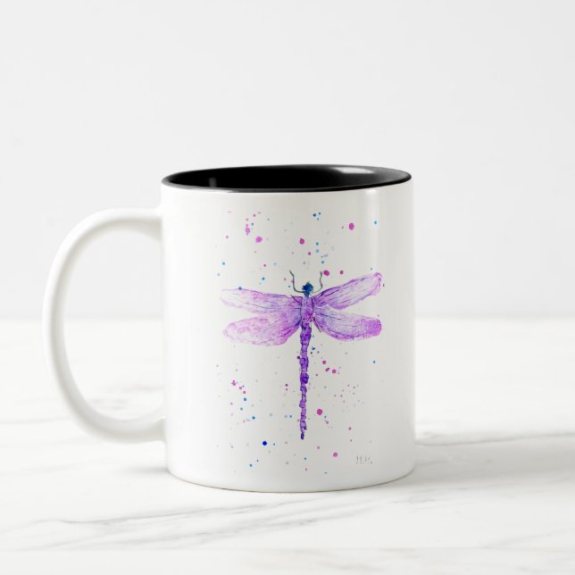 Caneca De Café Em Dois Tons Linguinha roxa-de-bico-roxo (Esquerda)