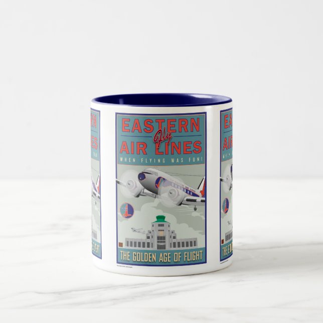 Caneca De Café Em Dois Tons Linha-Caneca oriental do ar (Centro)