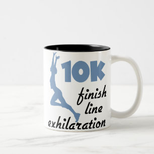 Caneca De Café Em Dois Tons Linha de Término Azul de 10.000