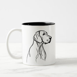 Caneca De Café Em Dois Tons Linhas Weim