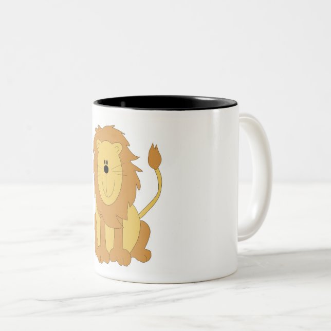 Caneca De Café Em Dois Tons Lion Coffee Mug (Frente Esquerda)