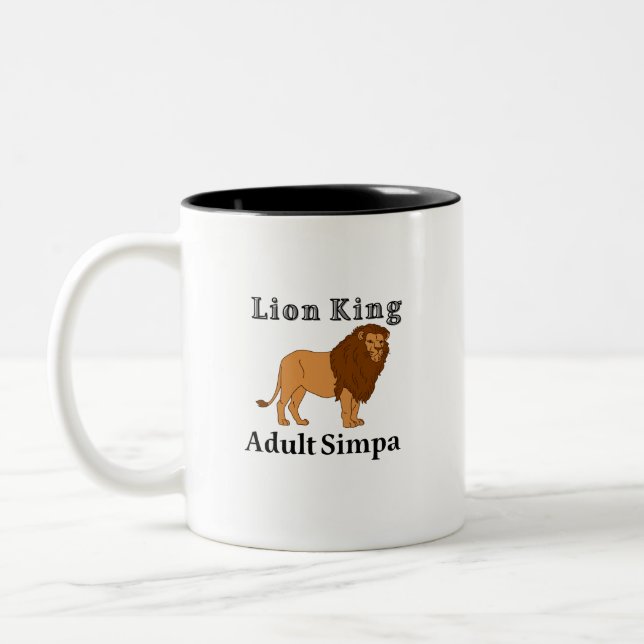Caneca De Café Em Dois Tons Lion King Adult Simpa (Esquerda)