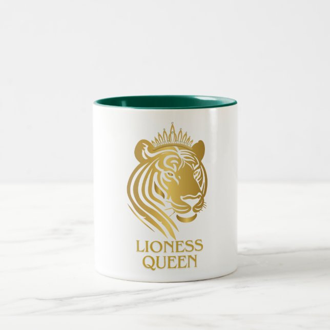 Caneca De Café Em Dois Tons Lioness Queen (Centro)