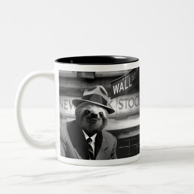 Caneca De Café Em Dois Tons Lira de Wall Street (Esquerda)