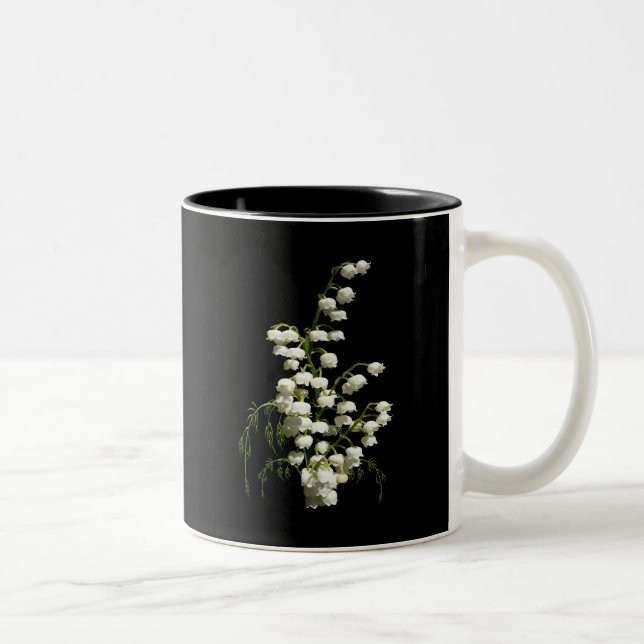 Caneca De Café Em Dois Tons Lírio das flores do vale (Direita)