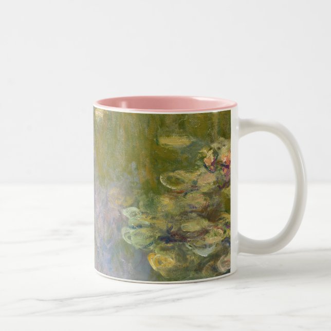 Caneca De Café Em Dois Tons Lírios d'água de Claude Monet (Direita)