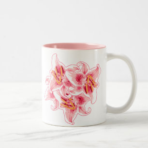 Caneca De Café Em Dois Tons Lírios do Stargazer